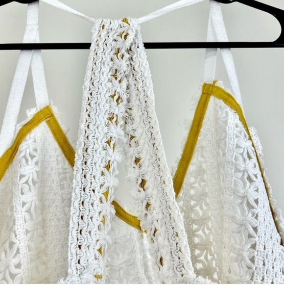 Free People White and Yellow Crochet Camisole - Picture 5 of 6